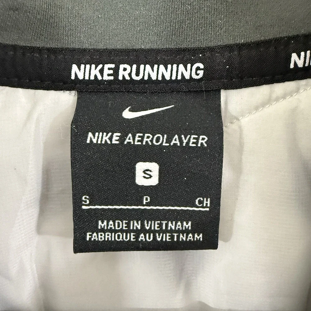Nike Running Jacket Men's L Black AeroLayer Lightweight BV4874-070 Full Zip